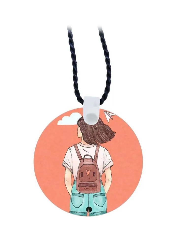 Printed Pendant Necklace