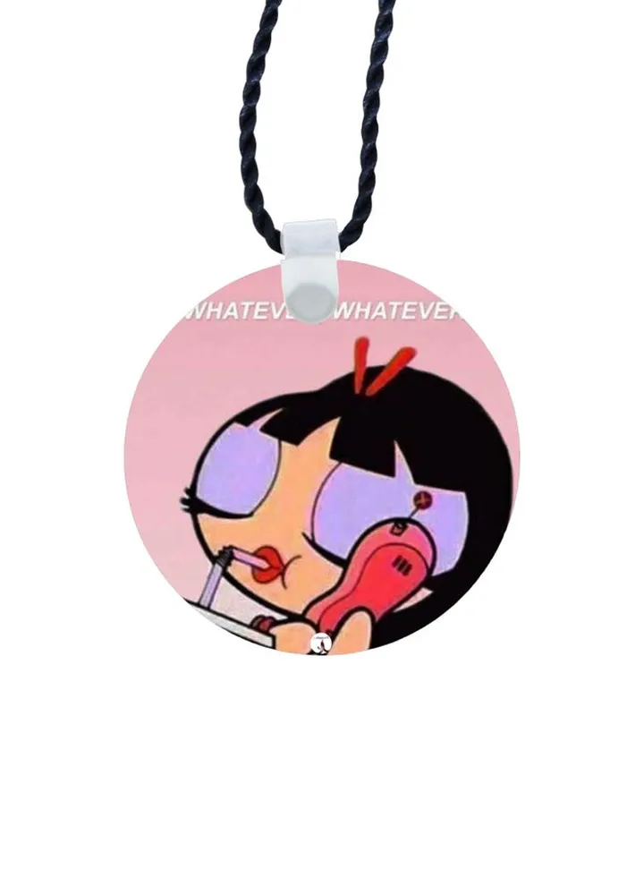 Cartoon Printed Pendant Necklace