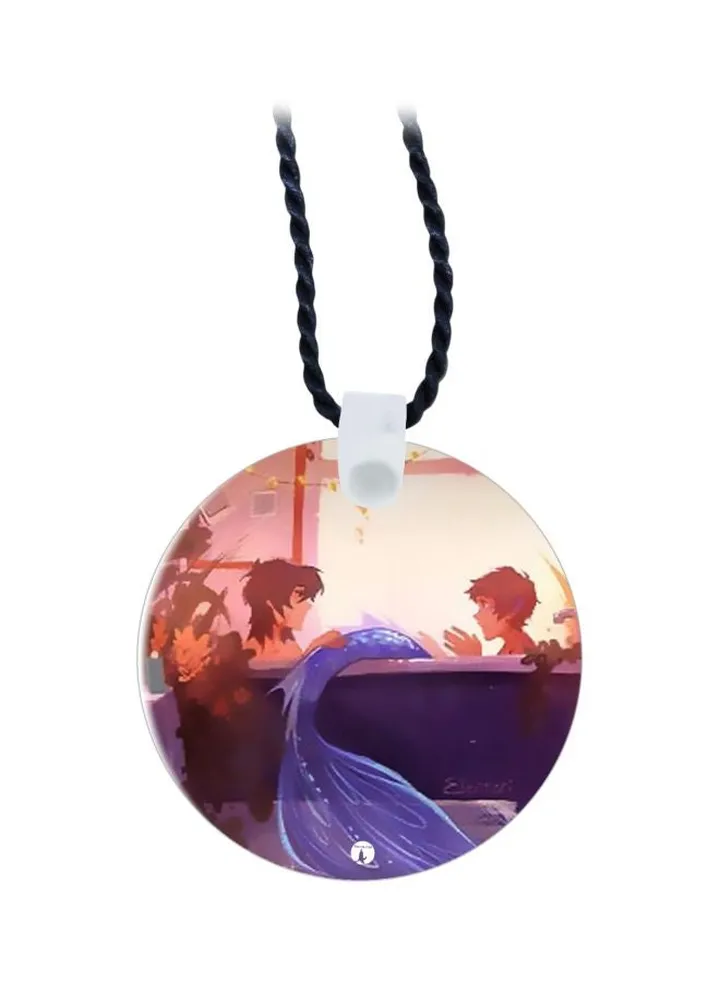 Cartoon Printed Pendant Necklace