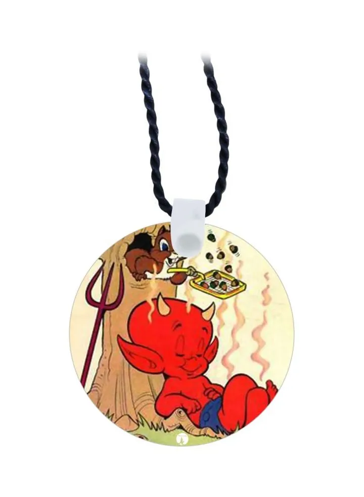 Cartoon Printed Pendant Necklace