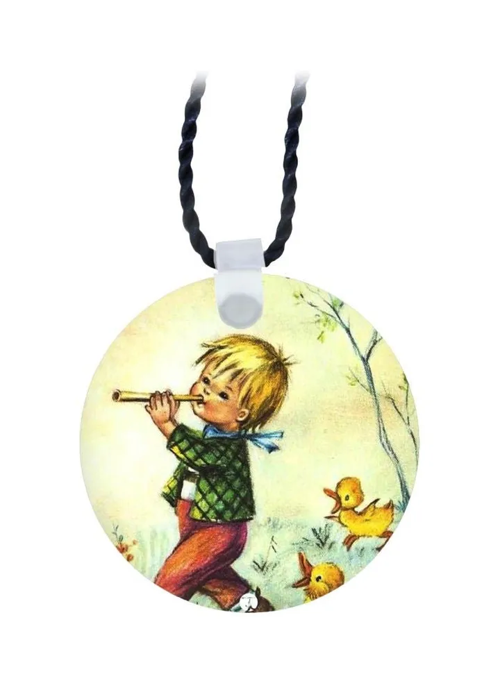 Cartoon Printed Pendant Necklace