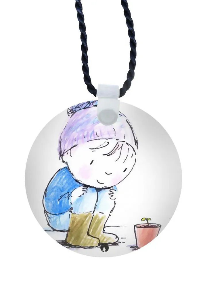 Cartoon Printed Pendant Necklace