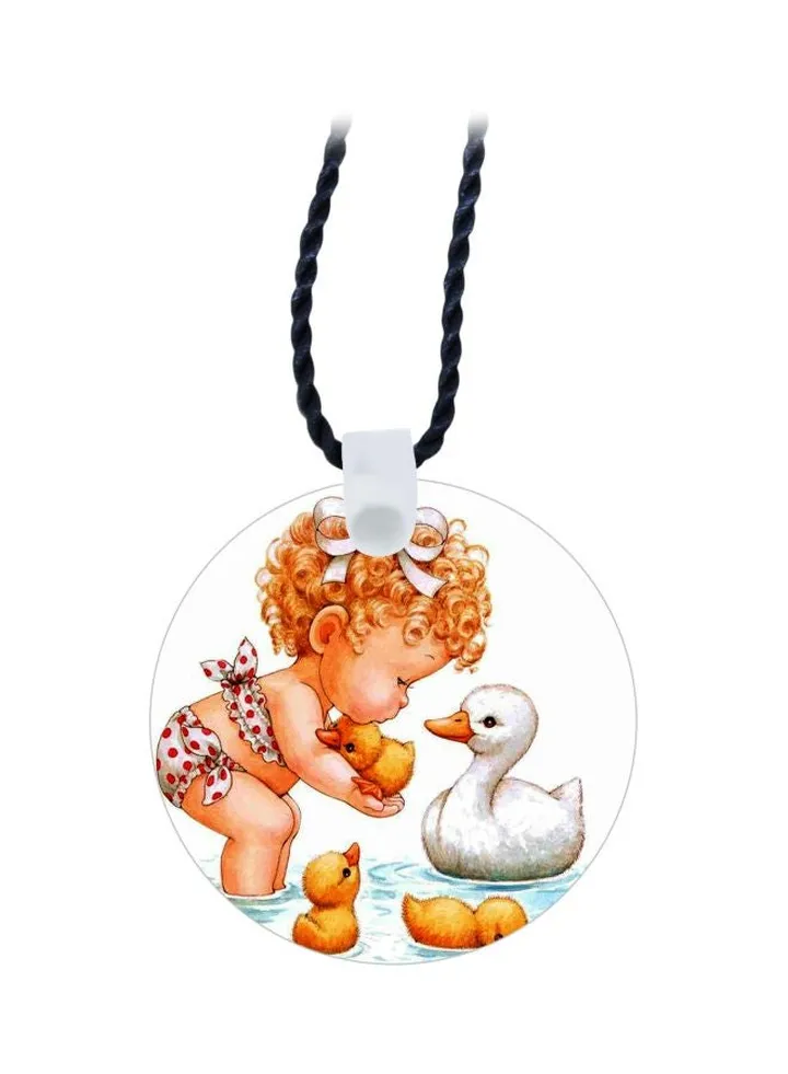 Cartoon Printed Pendant Necklace