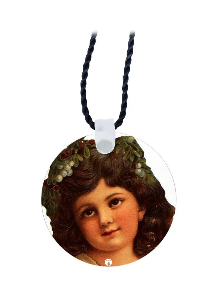 Girl Printed Pendant Necklace