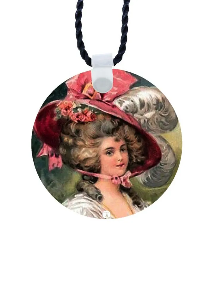 Girl Printed Pendant Necklace