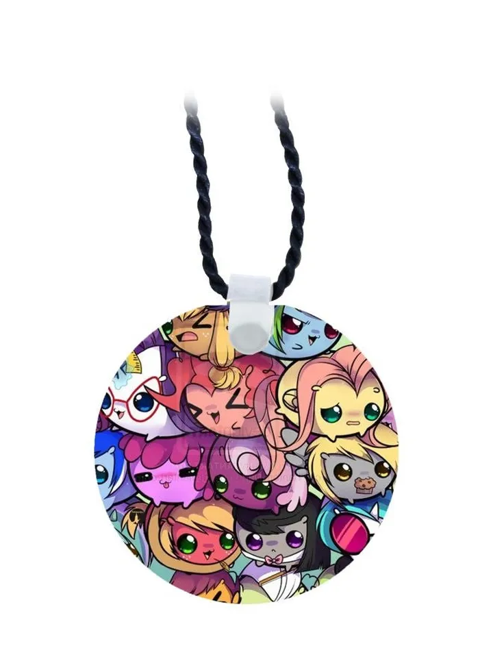 Cartoon Printed Pendant Necklace