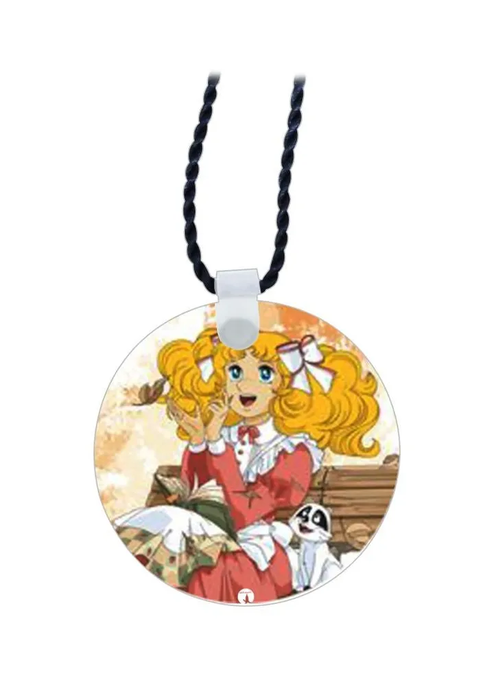 Cartoon Girl Printed Pendant Necklace