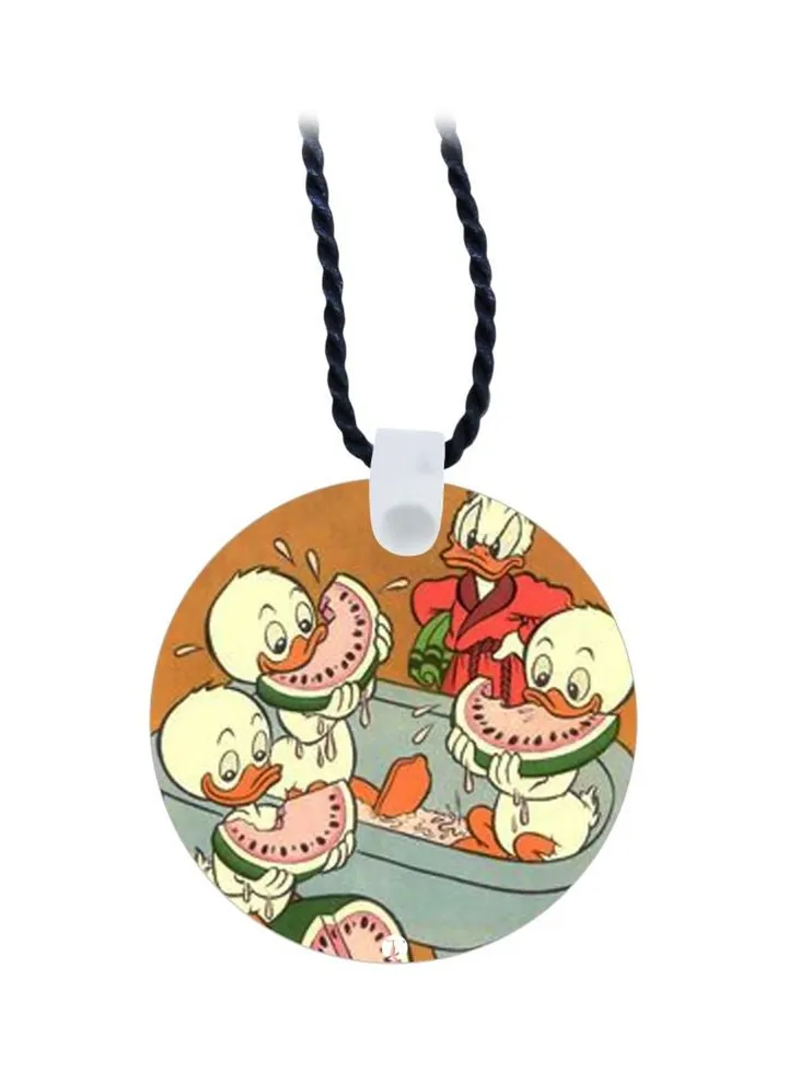 Cartoon Printed Pendant Necklace