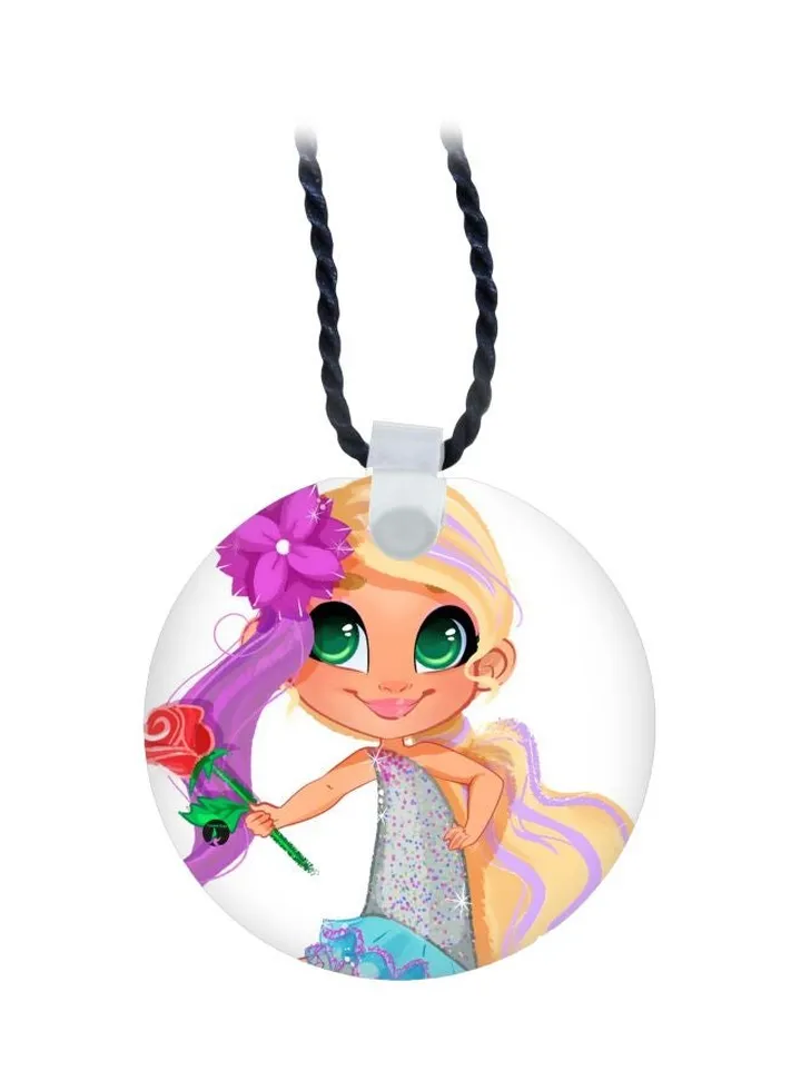 Cartoon Girl Printed Pendant Necklace