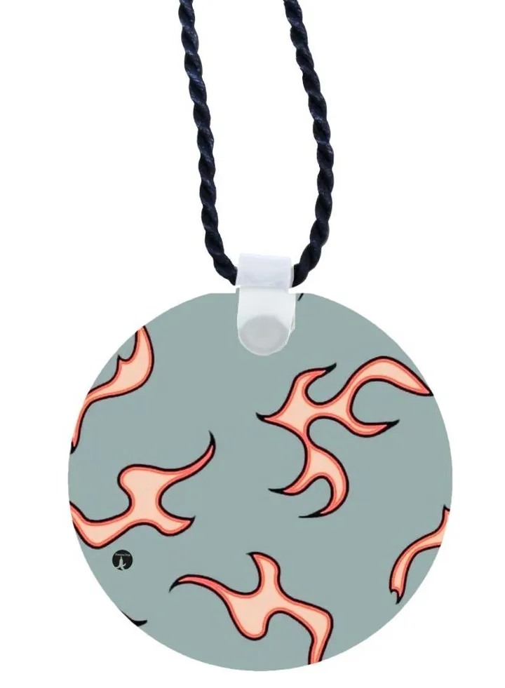 Printed Pendant Necklace