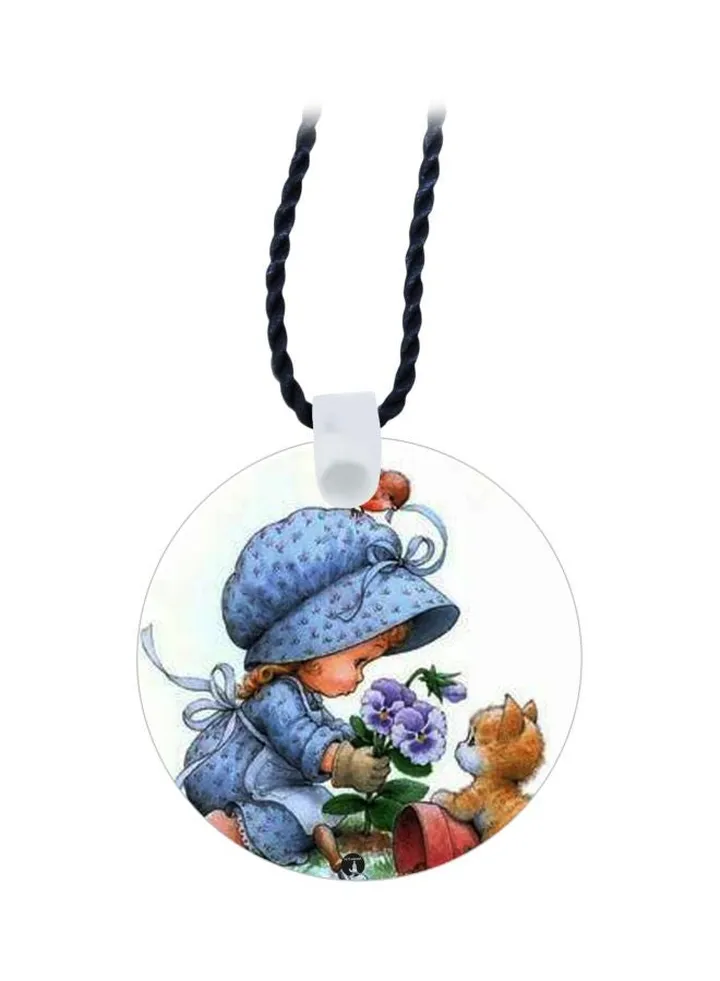 Cartoon Printed Pendant Necklace
