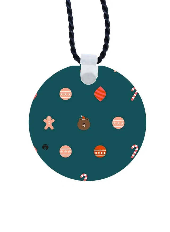 Printed Pendant Necklace