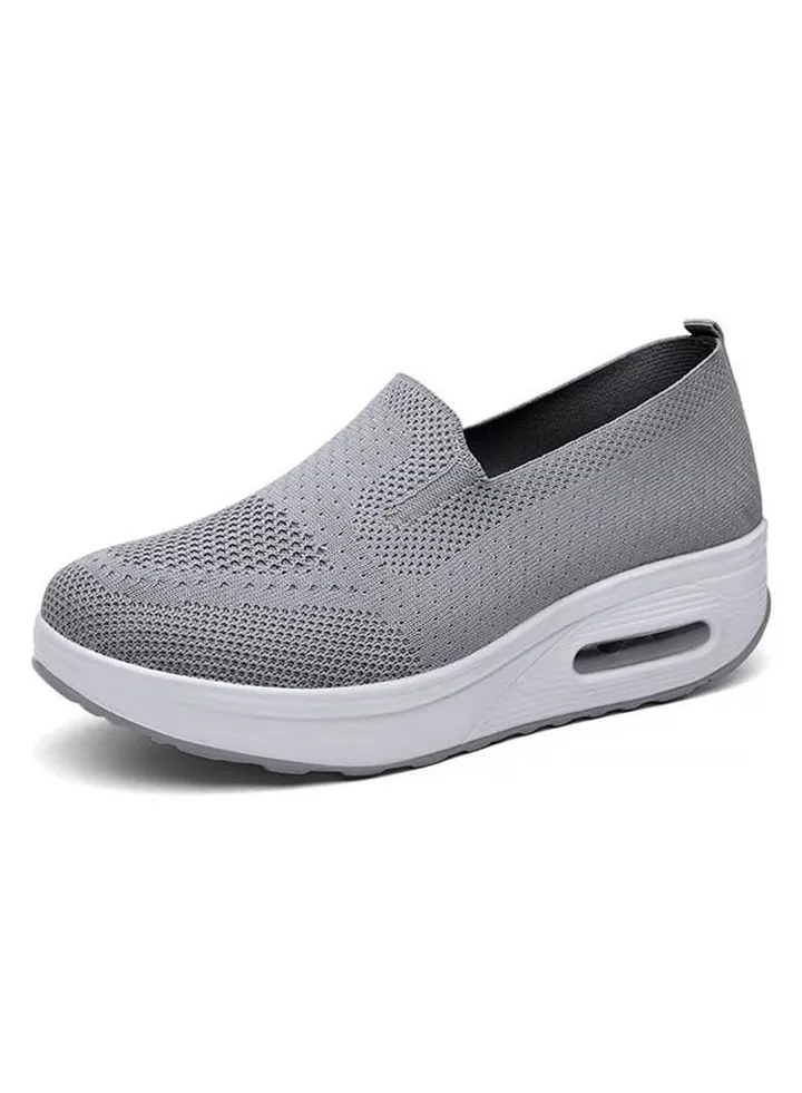 Fashion Ladies Slip On Thick Sole Air Cushion Shoes Rocking Shoes Dance Shoes Soft Sole Comfortable Women's Shoes