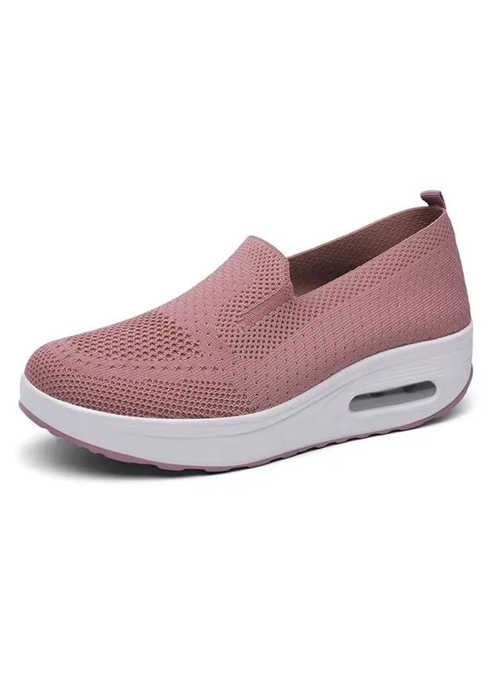 Fashion Ladies Slip On Thick Sole Air Cushion Shoes Rocking Shoes Dance Shoes Soft Sole Comfortable Women's Shoes