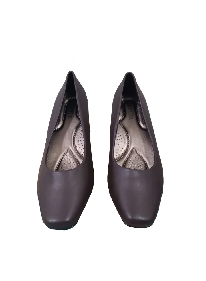 Ladies Heel shoes Dark Brown Colour