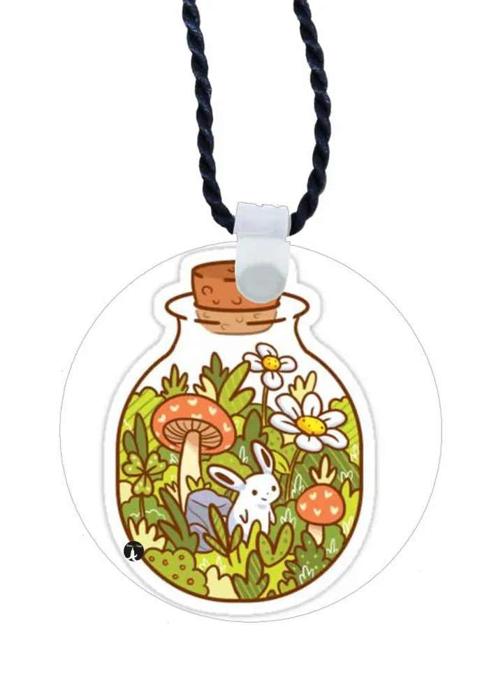Floral Printed Pendant Necklace