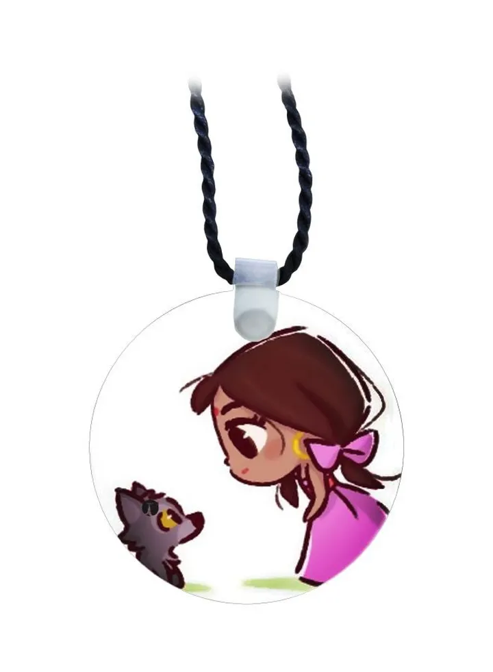 Cartoon Printed Pendant Necklace