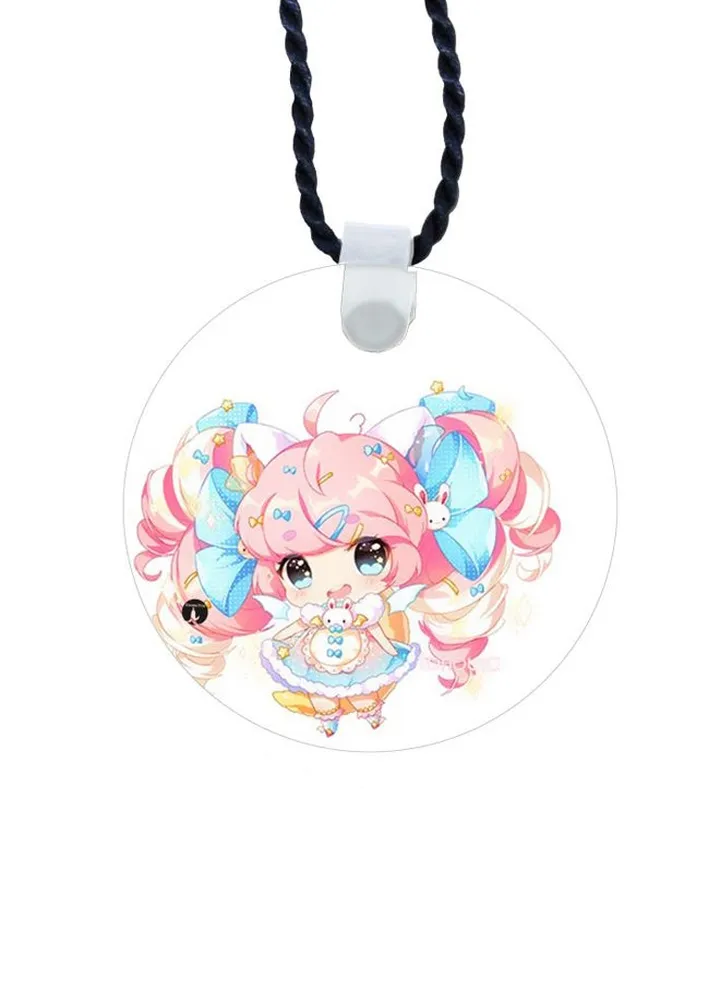 Cartoon Printed Pendant Necklace
