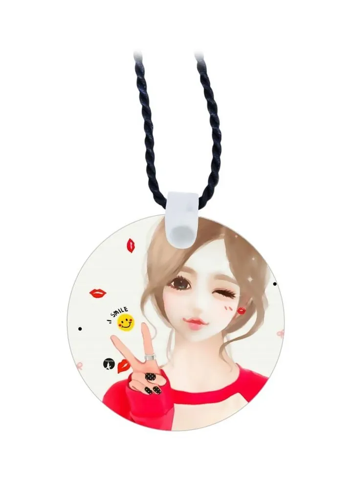 Cartoon Printed Pendant Necklace