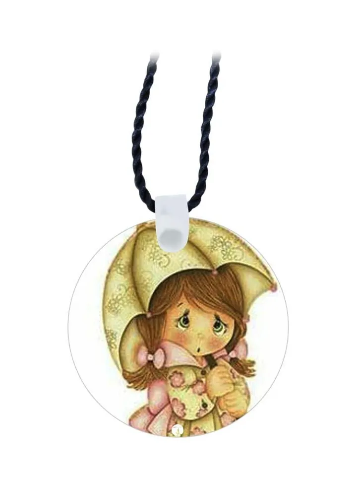 Girl Printed Pendant Necklace