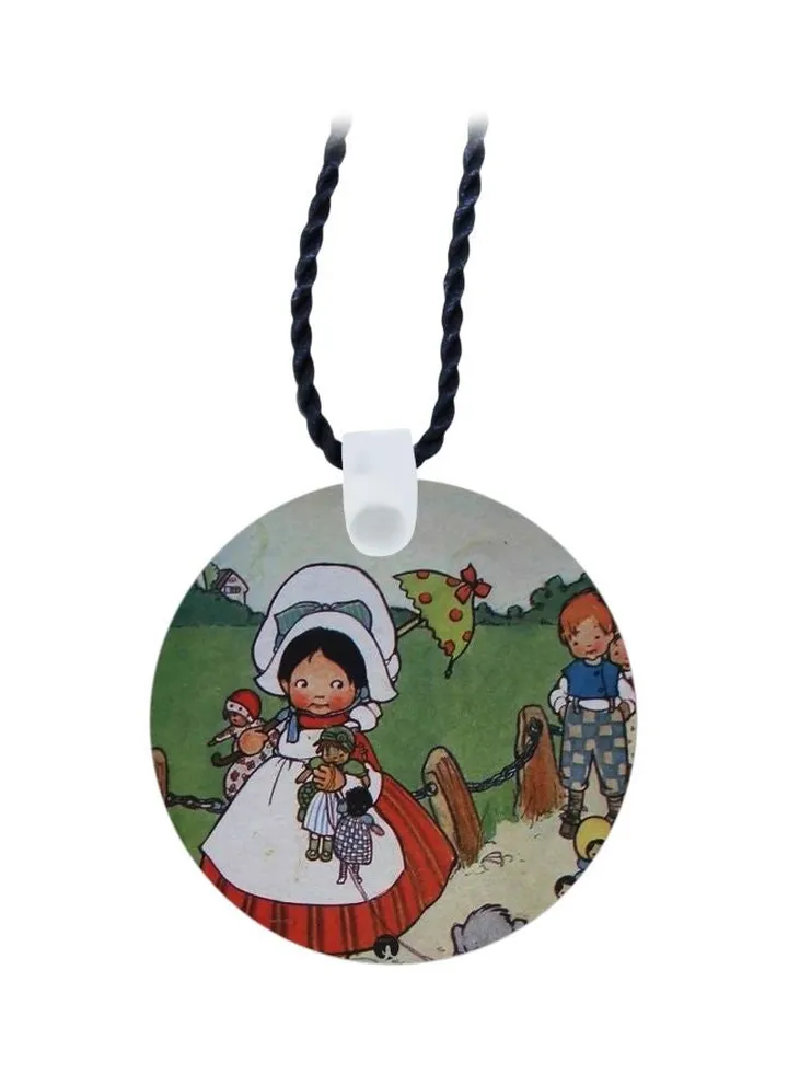 Cartoon Printed Pendant Necklace