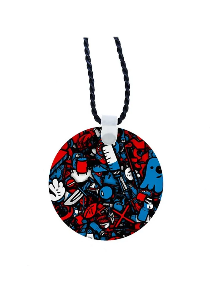 Cartoon Printed Pendant Necklace