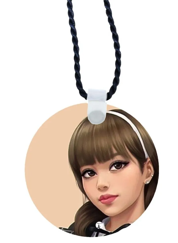 Girl Printed Pendant Necklace
