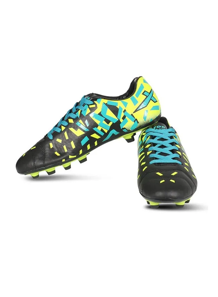 Acura Football Shoes (Black/Green, 5 UK) for Men's |Training