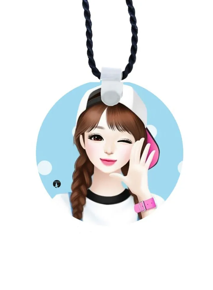 Cartoon Printed Pendant Necklace