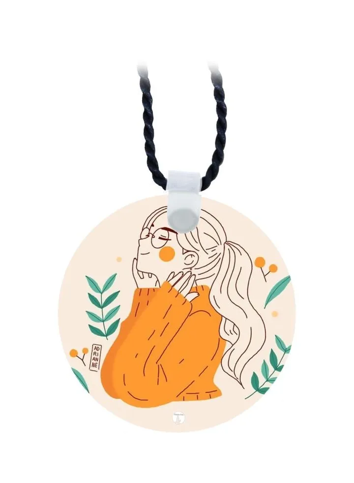 Cartoon Printed Pendant Necklace