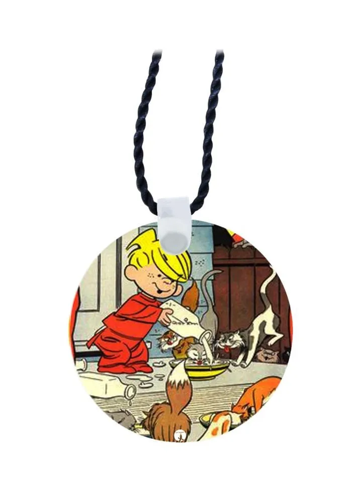Cartoon Printed Pendant Necklace