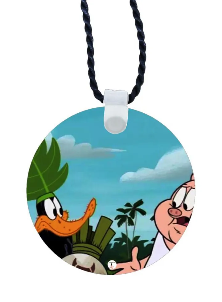Cartoon Printed Pendant Necklace