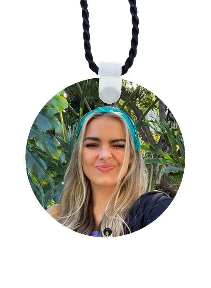 Girl Printed Pendant Necklace