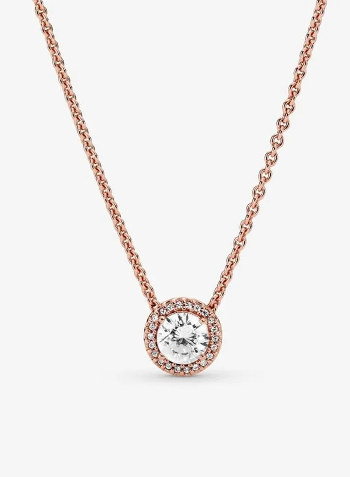 Pandora Round Sparkle Halo Necklace