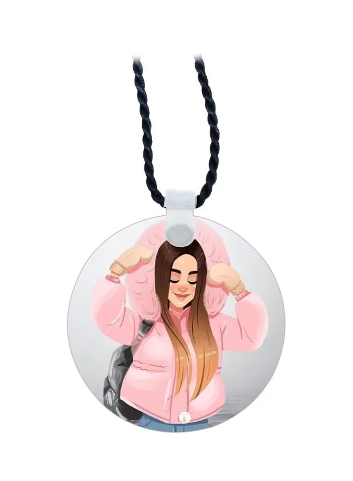 Printed Pendant Necklace