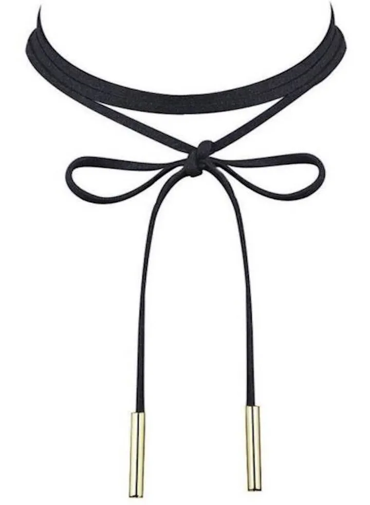 Victorian Romance Velvet And Gold-plated Choker Necklace