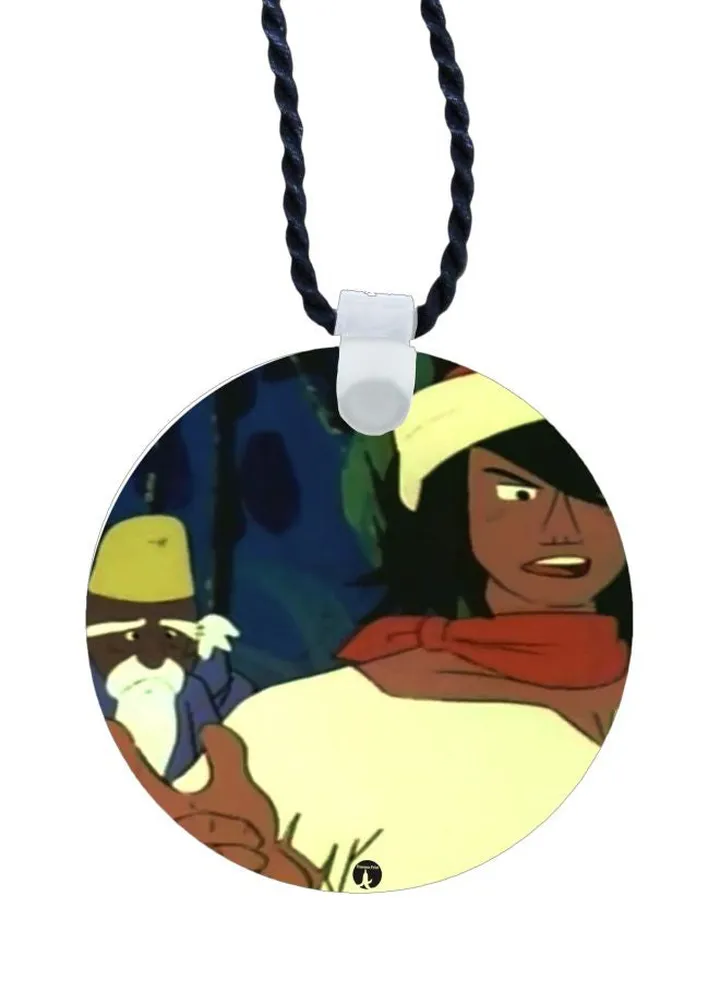 Cartoon Printed Pendant Necklace