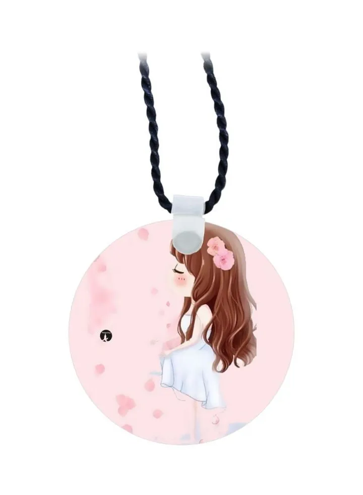 Girl Printed Pendant Necklace