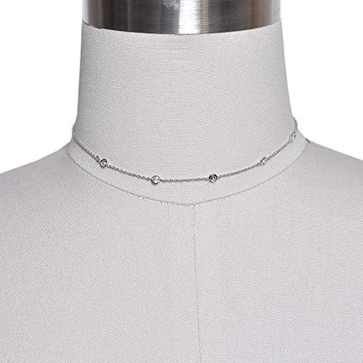 Brass Satellite Choker Necklace