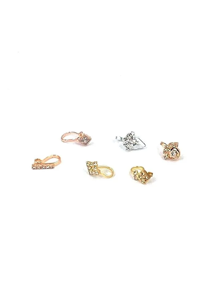 GOHONA Indian Traditional Bollywood Style Hoop Pin Nose Ring for Women