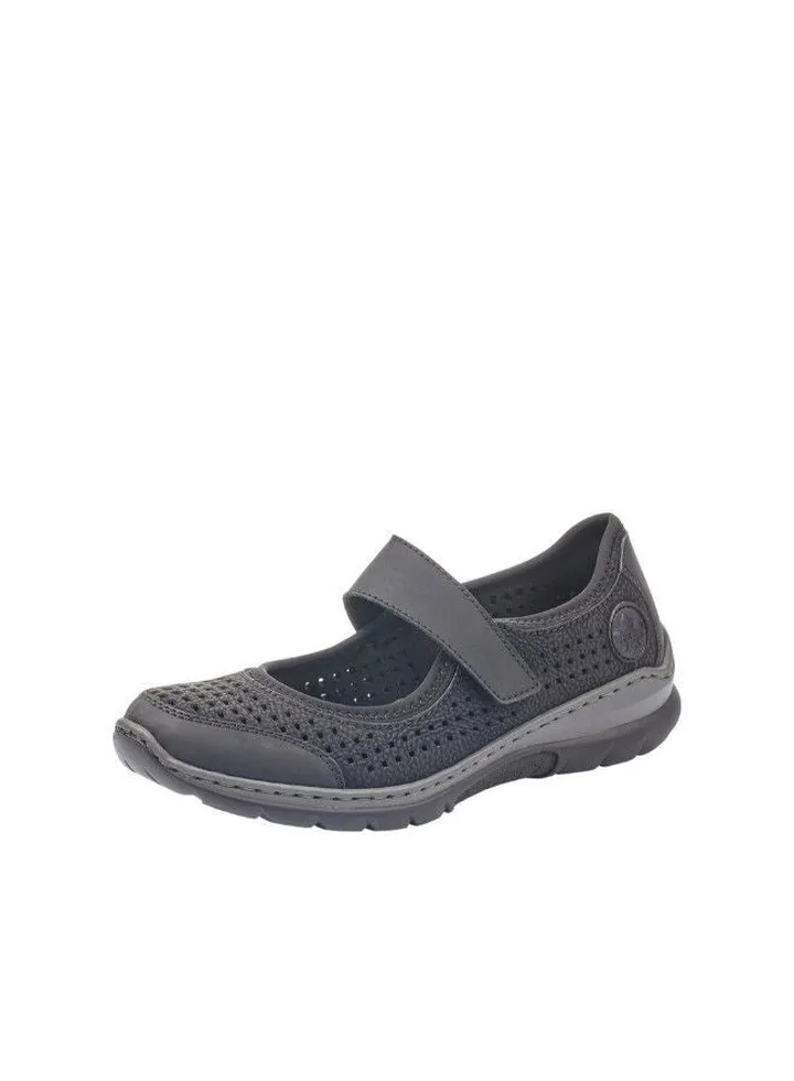 Rieker Ladies School Shoes L32B5-00 Nikita Black 116-1140