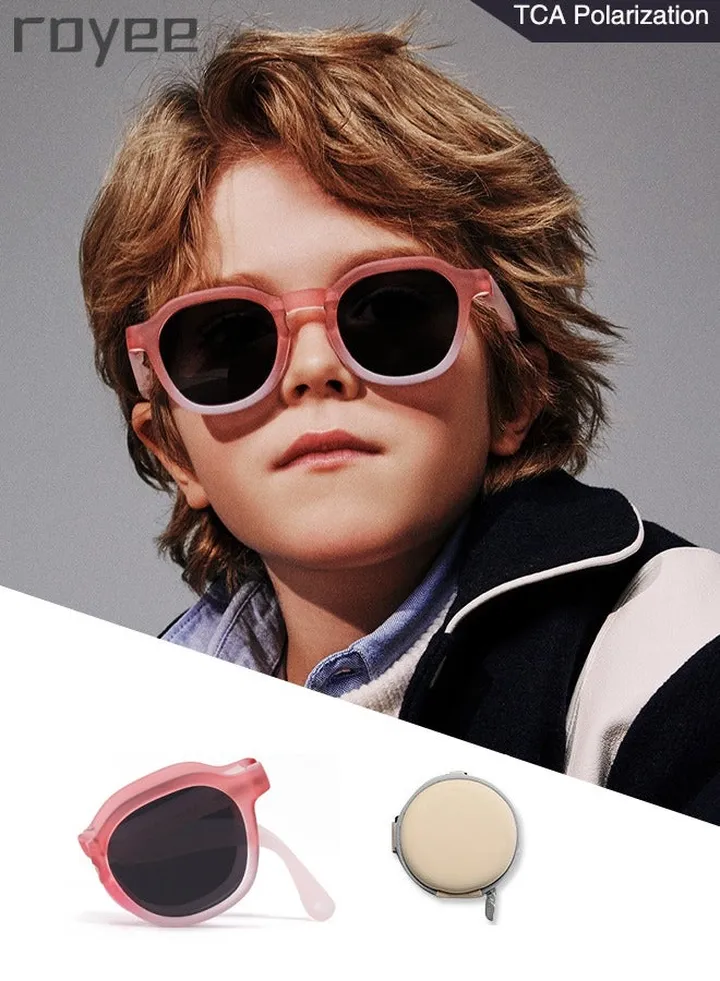New children's foldable sunglasses, polarized foldable sunglasses, sun protection sunglasses for Age 2-4 6-8 10-12 Boys Girls boys and girls