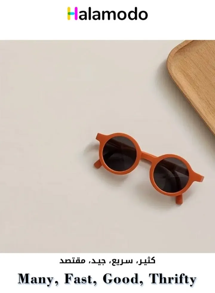 1 Pair of Cute Color Series Kids Sunglasses Baby Summer UV Protection Plastic Sunglasses Boys and Girls Foldable Glasses Ideal Choice for Gifts