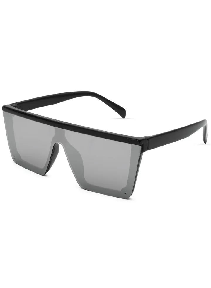 Girls Boys Kids Flat Top Shield Sunglasses