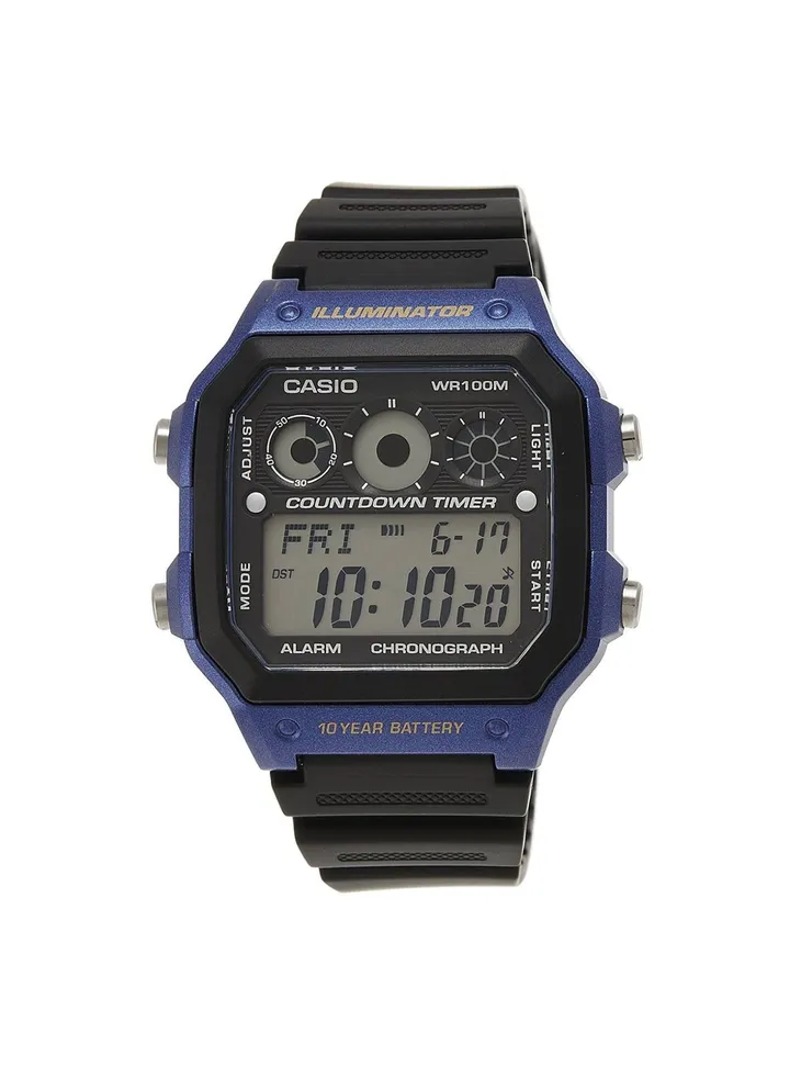 Boys' Youth Digital Watch AE-1300WH-2AVDF - 42 mm - Black