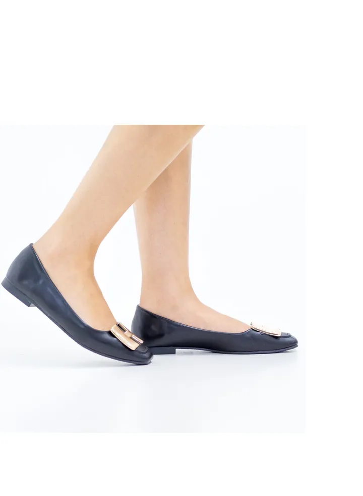 Alvira leather pump shoes black