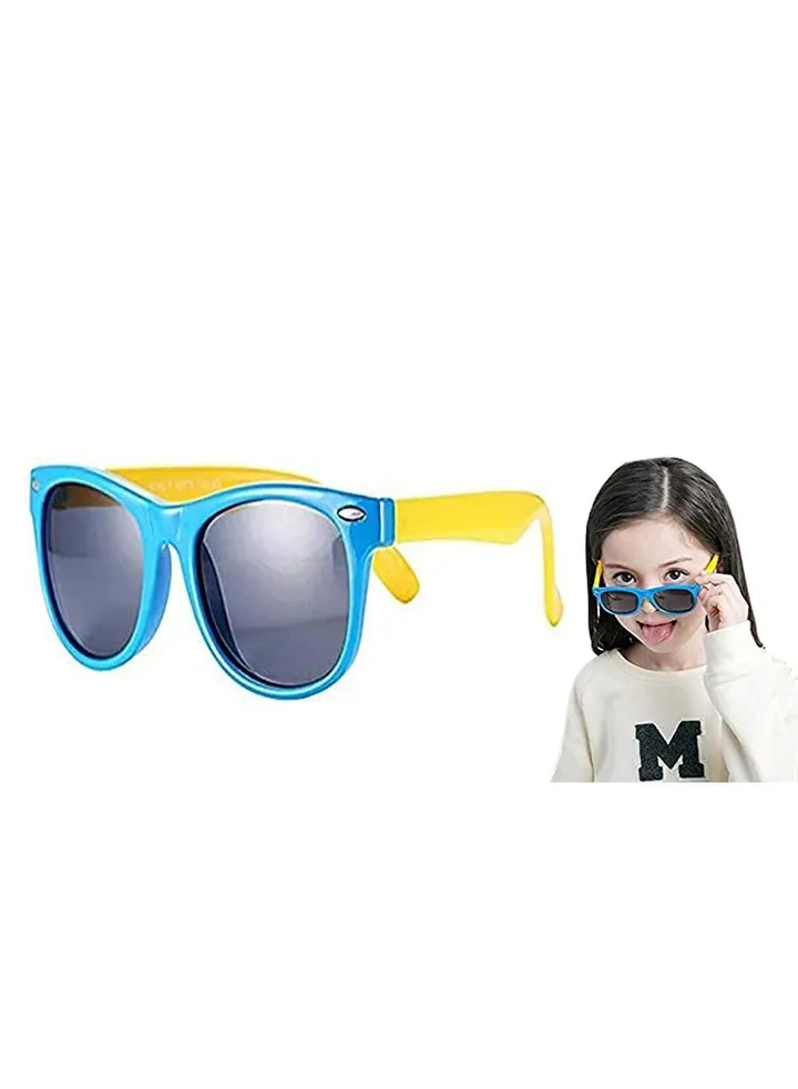 Kids Sunglasses Rubber Flexible Frame Sunglasses Toddler Eyewears Polarized Sunglasses Neon Sunglasses Birthday Party Beach Pool Supplies for 3-10 Years Old Kids Boys Girls