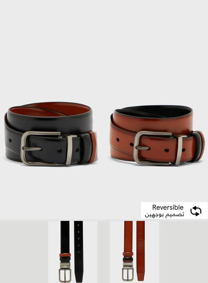 Genuine Leather Reversible Formal Belt