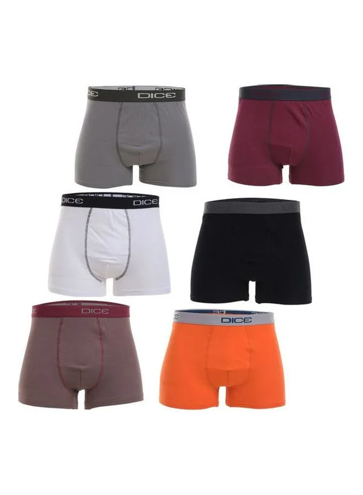 6-Piece Cotton Boxers Underwear Set Multicolor