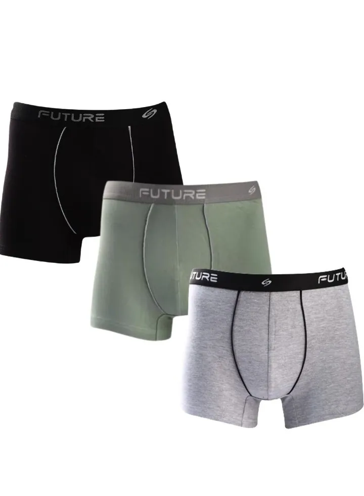 Boxer Future Bundle OF (3) - Men Boxer Solid Size M